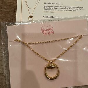 Frasier Sterling Gold Horsebit Necklace